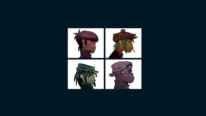 Gorillaz band members from Demon Days album cover