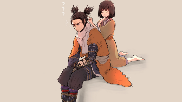 Sekiro: Shadows Die Twice fan art of Sekiro and Kuro