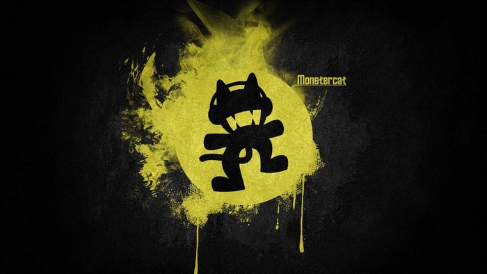 Monstercat logo with yellow graffiti