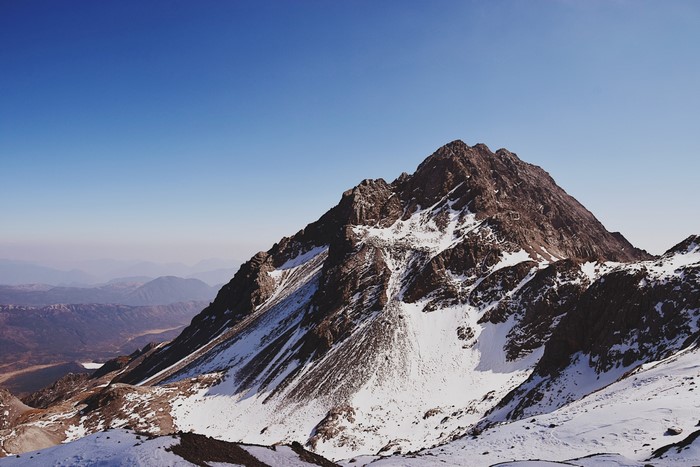 Snowy mountain landscape in China