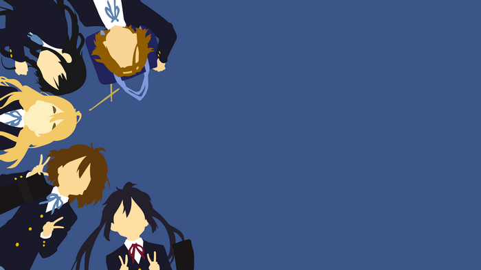K-ON! characters in minimalist style