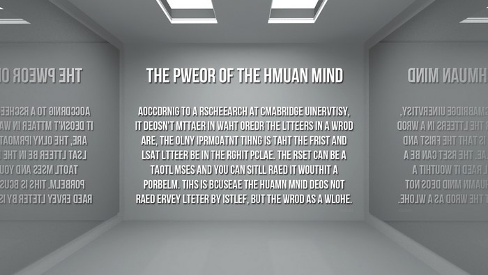 The Power of the Human Mind Typographical Illusion