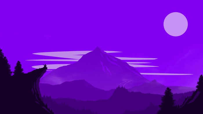 Firewatch Inspired Purple Fantasy Art Scene