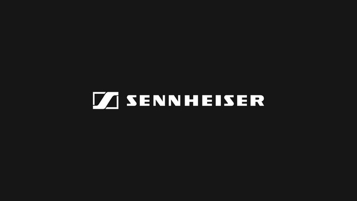 Sennheiser logo on black background