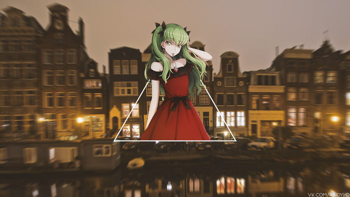 C.C. from Code Geass in Red Dress