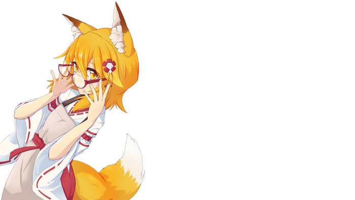 Senko-san from Sewayaki Kitsune no Senko-san wearing glasses