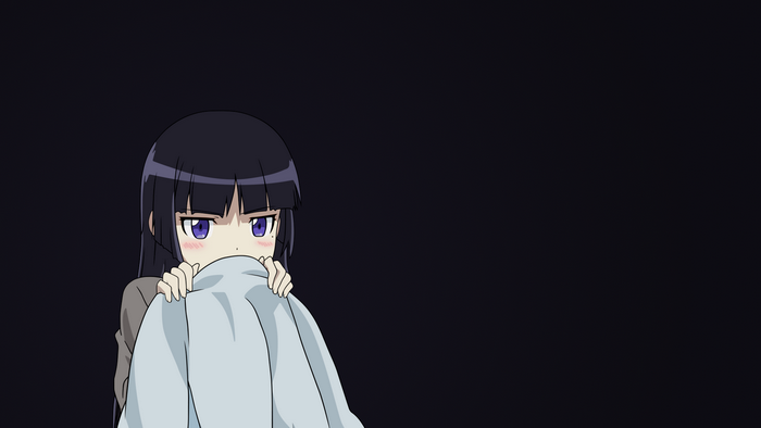 Gokou Ruri from Oreimo holding a blanket