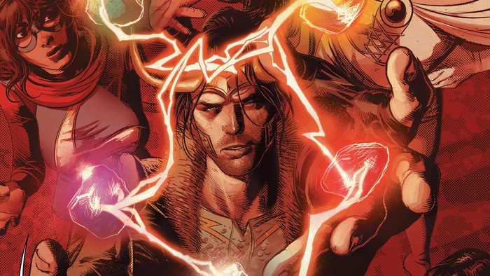 Loki and Ms. Marvel with Infinity Stones