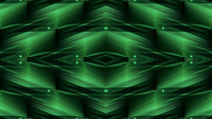 Abstract green fractal pattern with symmetry