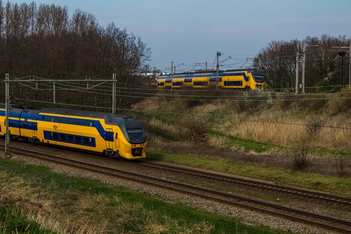 4K train on tracks in Netherlands