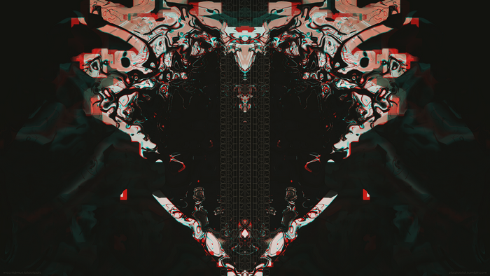 4K Glitch Art Abstract