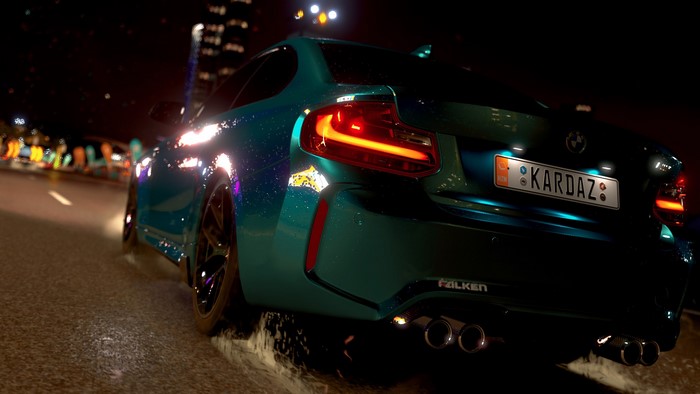 BMW M2 from Forza Horizon 3 at night