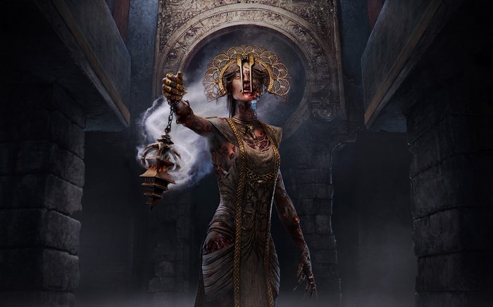The Artist from Dead by Daylight holding a lantern