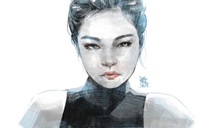 Jennie from BLACKPINK portrait artwork
