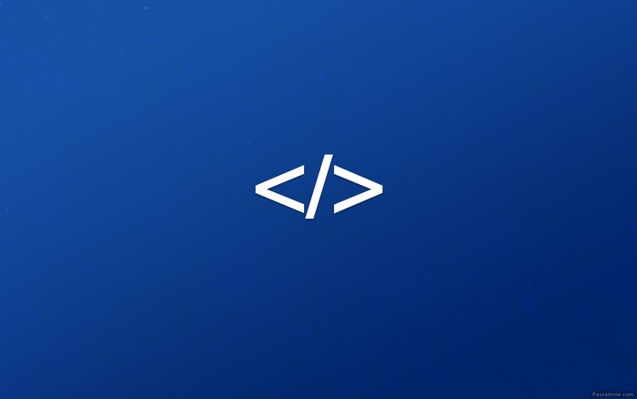 Programming logo with angle brackets and slash