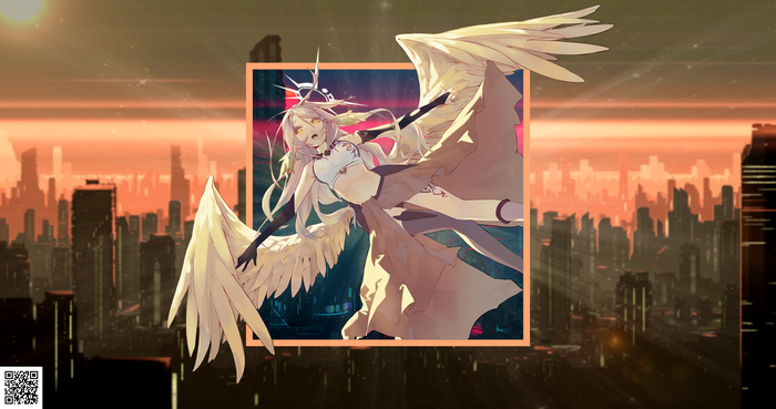 Jibril from No Game No Life with wings