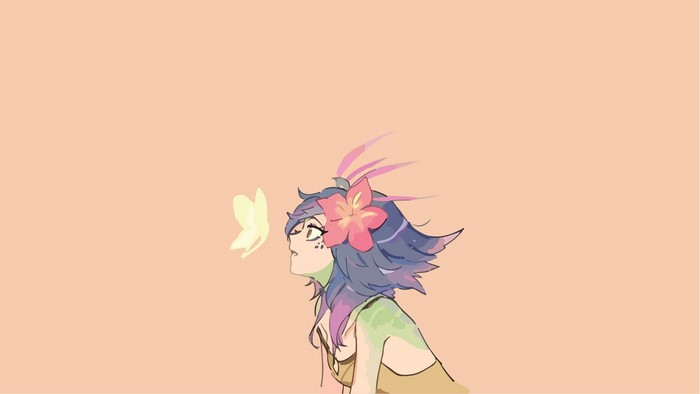 Neeko from League of Legends with a butterfly