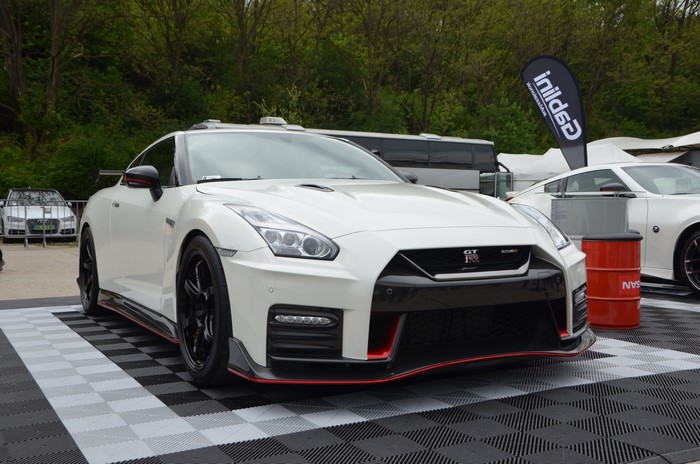 White Nissan GT-R NISMO on display