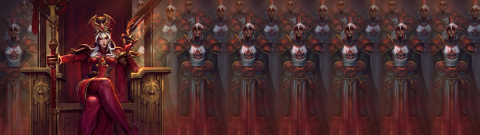 Sally Whitemane from Warcraft with guards