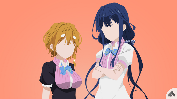 Yoshino Koiwai and Adagaki Aki from Masamune-kun no Revenge 4K