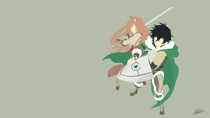 Raphtalia and Iwatani Naofumi from The Rising of the Shield Hero