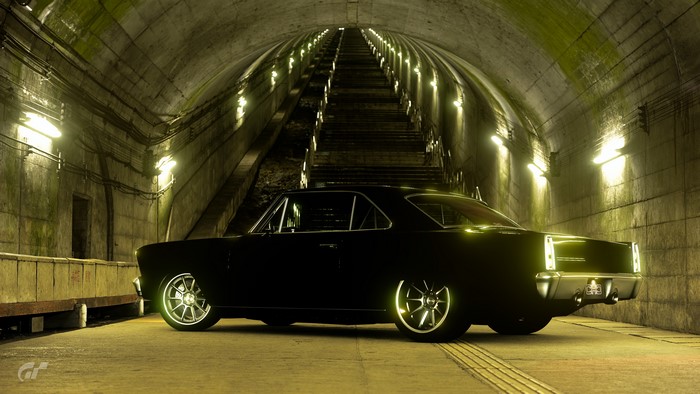 4K Gran Turismo Chevy in Tunnel