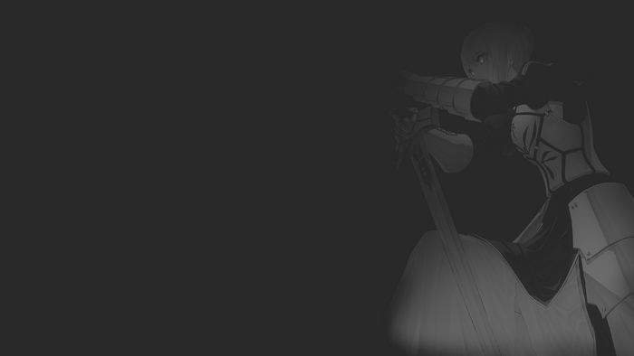 Saber from Fate/Stay Night holding a sword