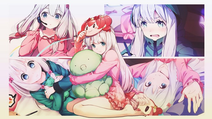 Izumi Sagiri from Eromanga-sensei with plush toys