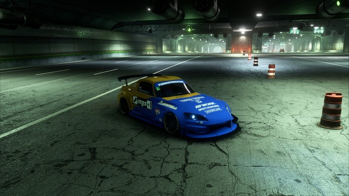 Honda S2000 in Need for Speed Payback tunnel