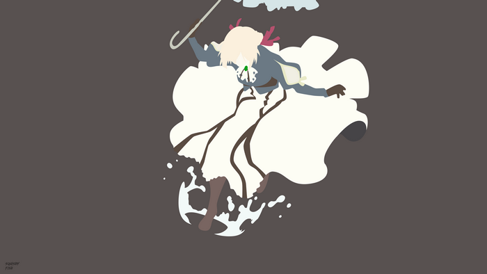 Violet Evergarden in the rain