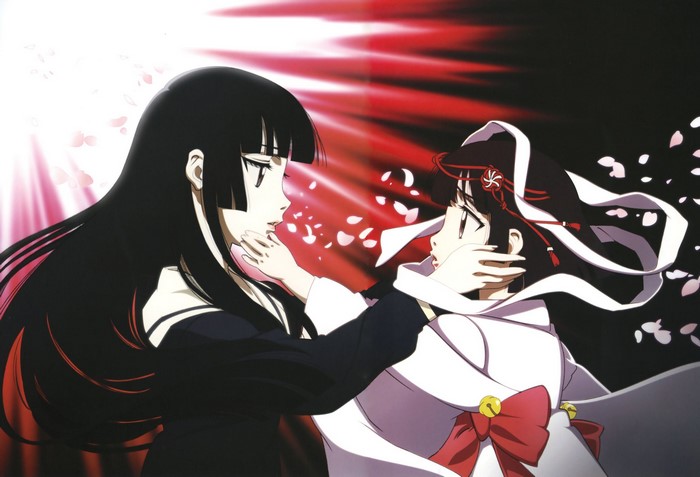Enma Ai and another girl from Jigoku Shoujo