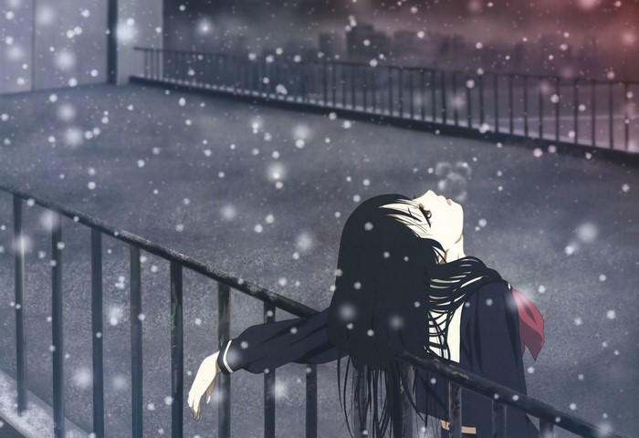 Enma Ai from Jigoku Shoujo in the snow