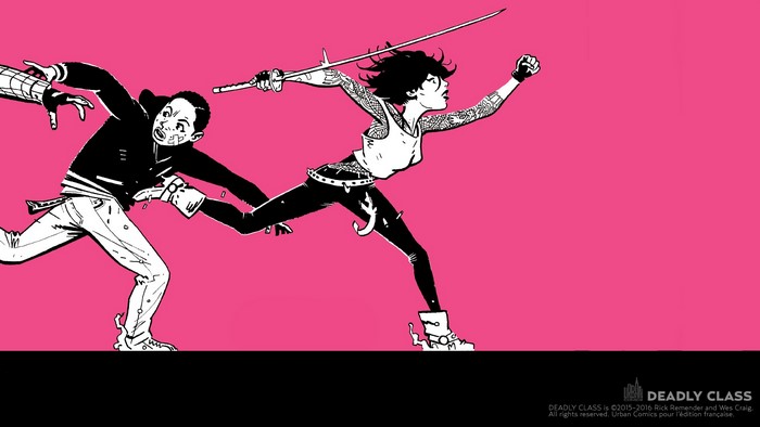 Deadly Class: Two students fighting with swords