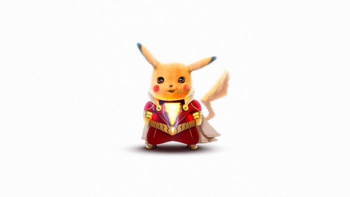 Pikachu as Shazam from DC Comics