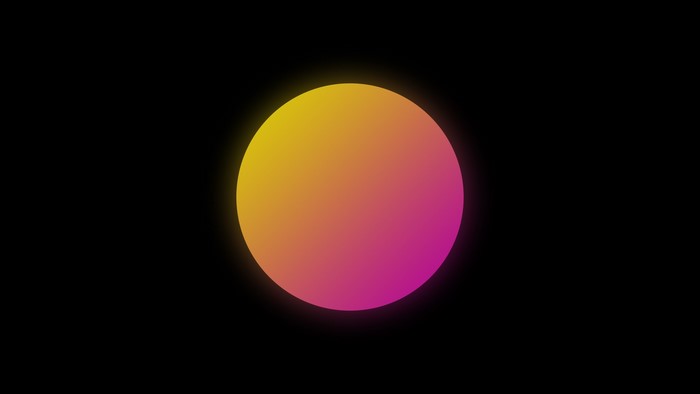 Gradient circle with glowing aura