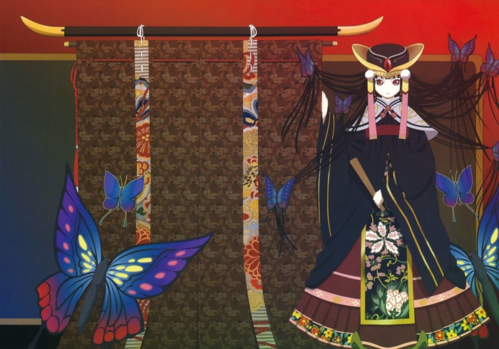 Enma Ai from Jigoku Shoujo with Butterflies