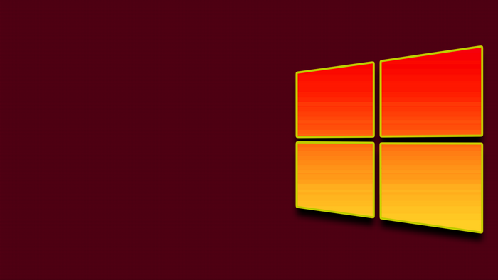 Windows 10 logo with red and yellow gradient