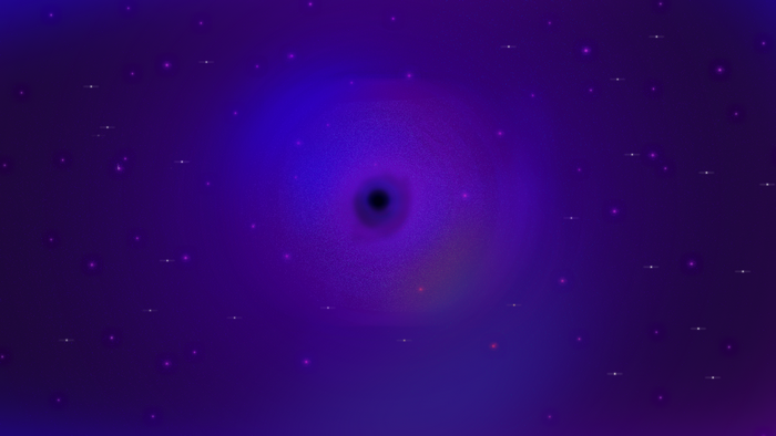 Black hole in deep space with stars