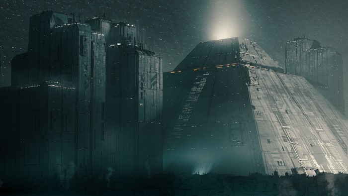 Cyberpunk futuristic city artwork