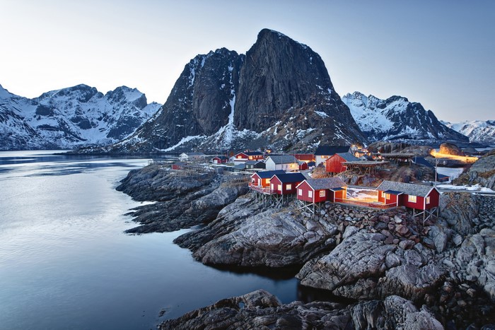 4K Scenic Landscape of Lofoten Islands in Norway