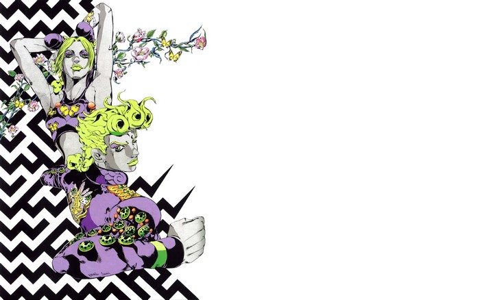 Jolyne Cujoh and Giorno Giovanna from JoJo's Bizarre Adventure
