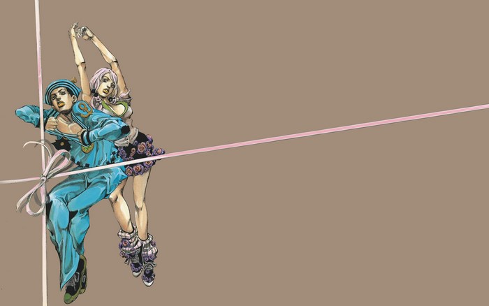 Josuke Higashikata and Yasuho Hirose from JoJo's Bizarre Adventure