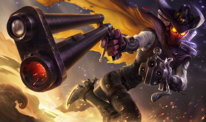 Jinx from League of Legends with large guns