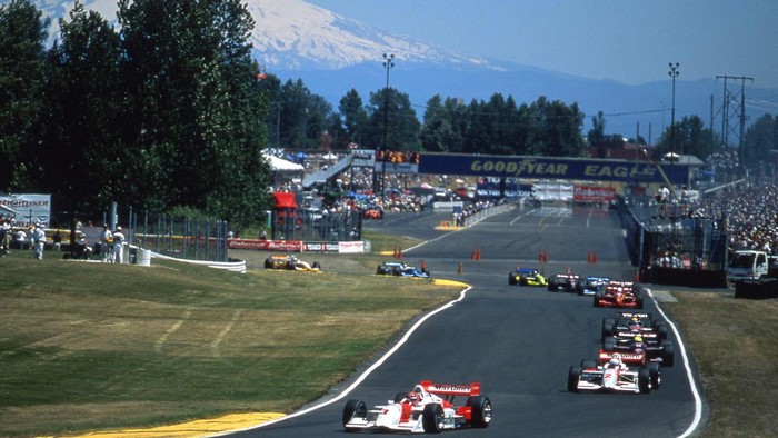 IndyCar race with Mount Hood in Portland