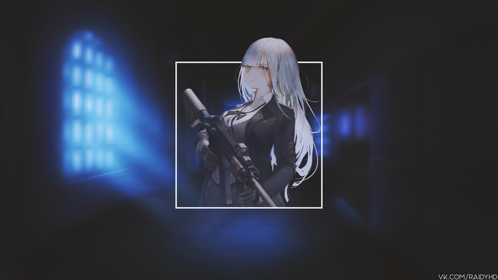 HK416 from Girls Frontline holding a rifle