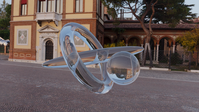 4K Blender 3D render of abstract sculpture