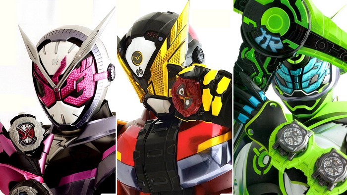 Kamen Rider Geiz, Kamen Rider Zi-O, and another Kamen Rider