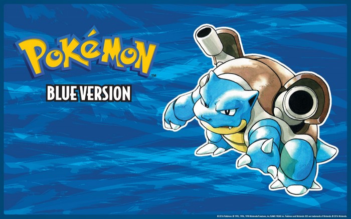 Pokemon Blue Version with Blastoise