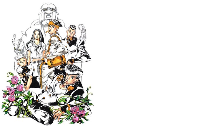 JoJo's Bizarre Adventure characters with roses