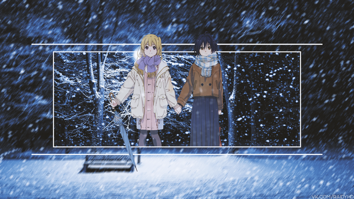 Anime girls in snow
